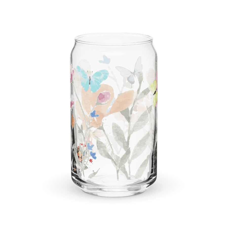 Dream of Butterflies & Angels Sipper Glass Can 🌸🦋 product image (4)