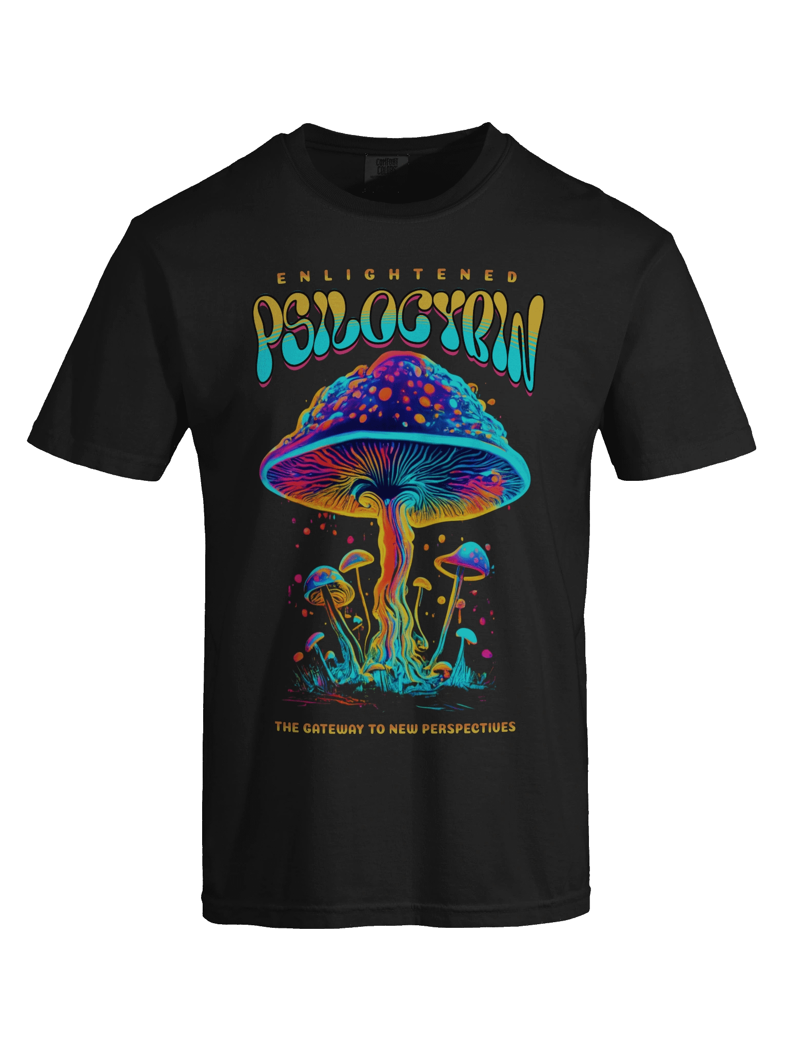 Psychedelic - Enlightened Psilocybin - Mushrooms Heavyweight T-Shirt product image (3)