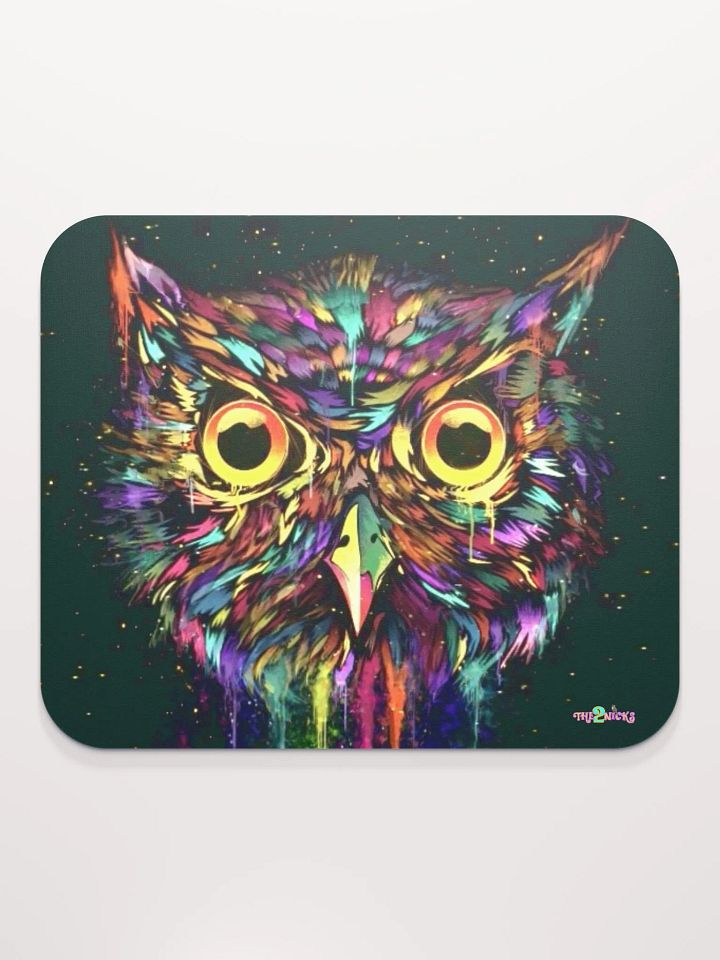 Drippy Owl Classic Mouse Pad (Black) product image (1)