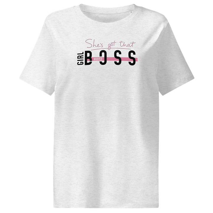 Women's Organic Ribbed Neck T-Shirt Girl Boss Graphics product image (1)