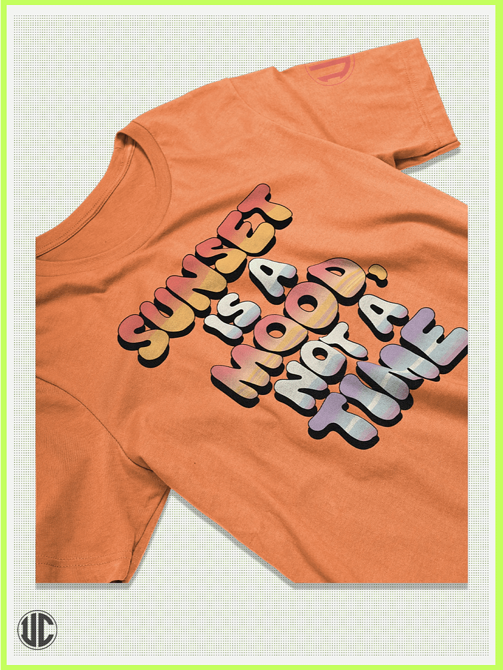 Sunset Is a Mood – Retro Gradient Beach Tee product image (2)