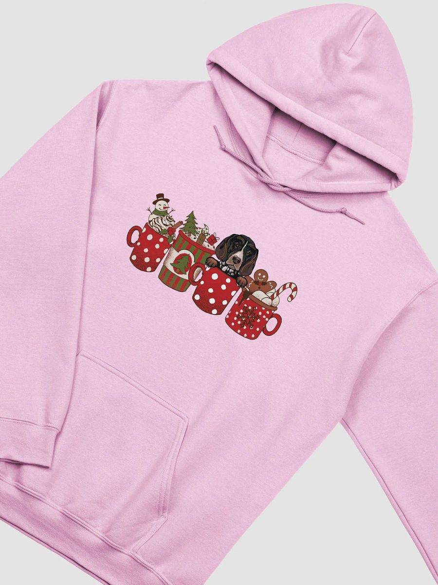 Cute German Shorthaired Pointer in a Christmas Cup Hooded Sweatshirt | Funny Christmas GSP Pup in a Cup product image (10)