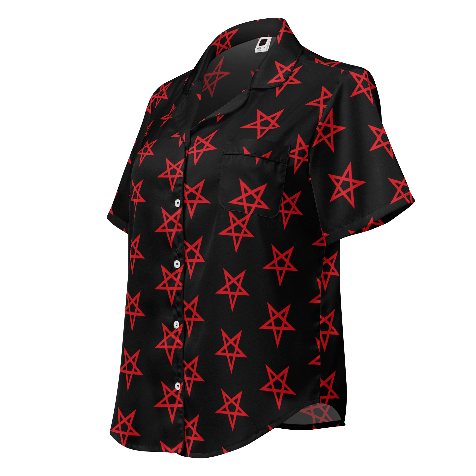 Inverted Pentagram Women's Short Sleeve Pajama Top product image (1)