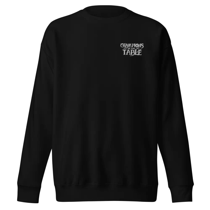 Champions of The Table - Embroidered Corner Logo Sweater (Black & White) product image (1)