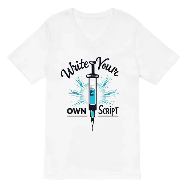 Syringe Script V-Neck Tee product image (2)
