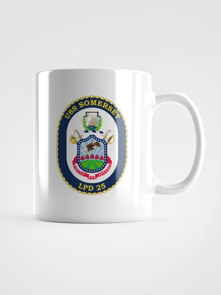 USS Somerset LPD 25 White Coffee Cup product image (1)