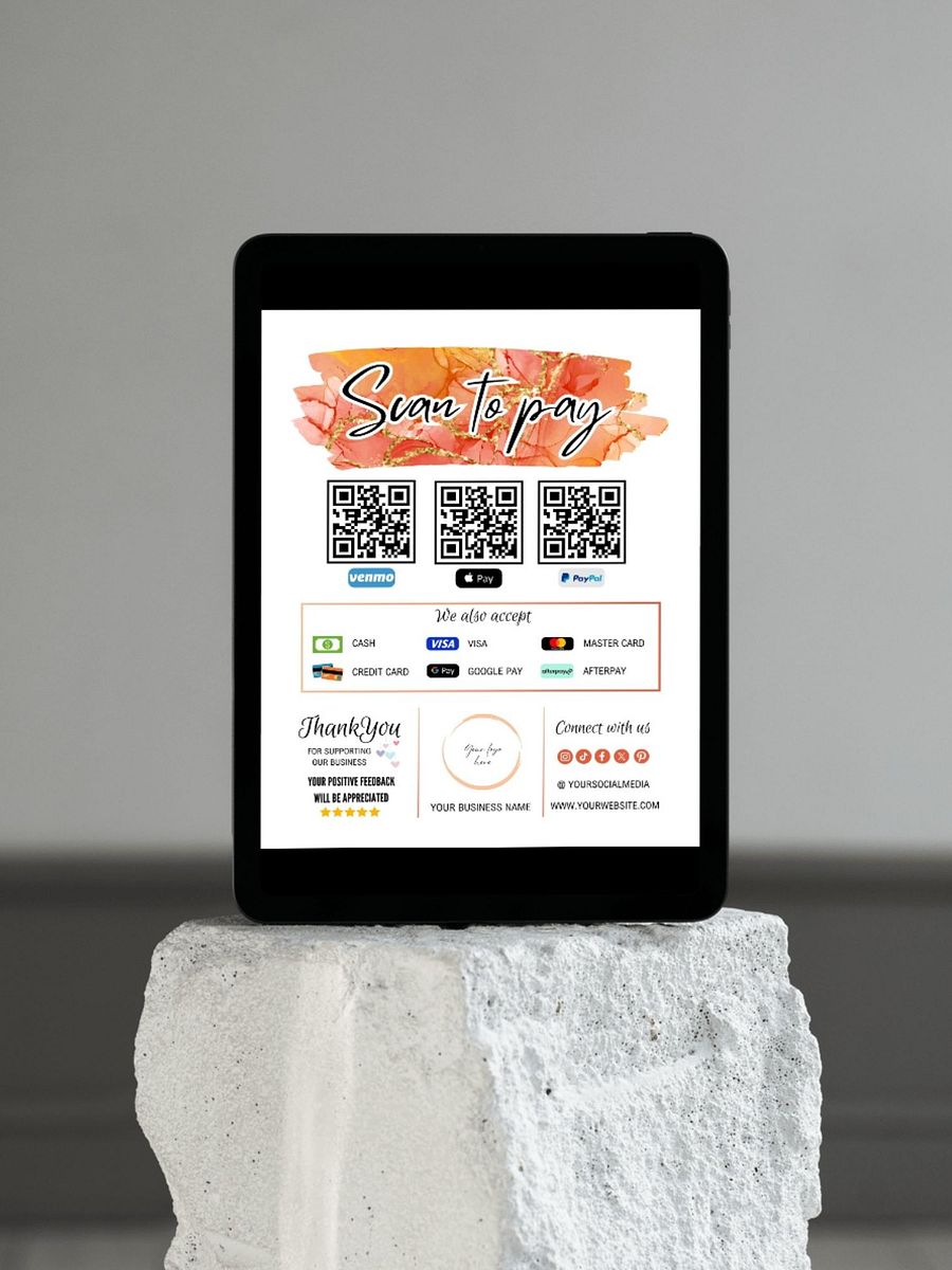 Alani - Scan To Pay QR Code Sign Template product image (2)