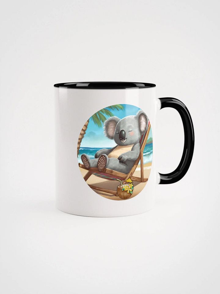 Koala sleeping in a deckchair mug product image (1)