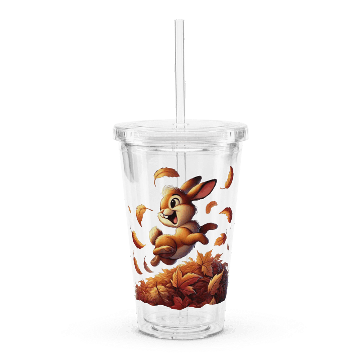 Autumn Leaves Bunny Rabbit Double Wall Tumbler product image (1)