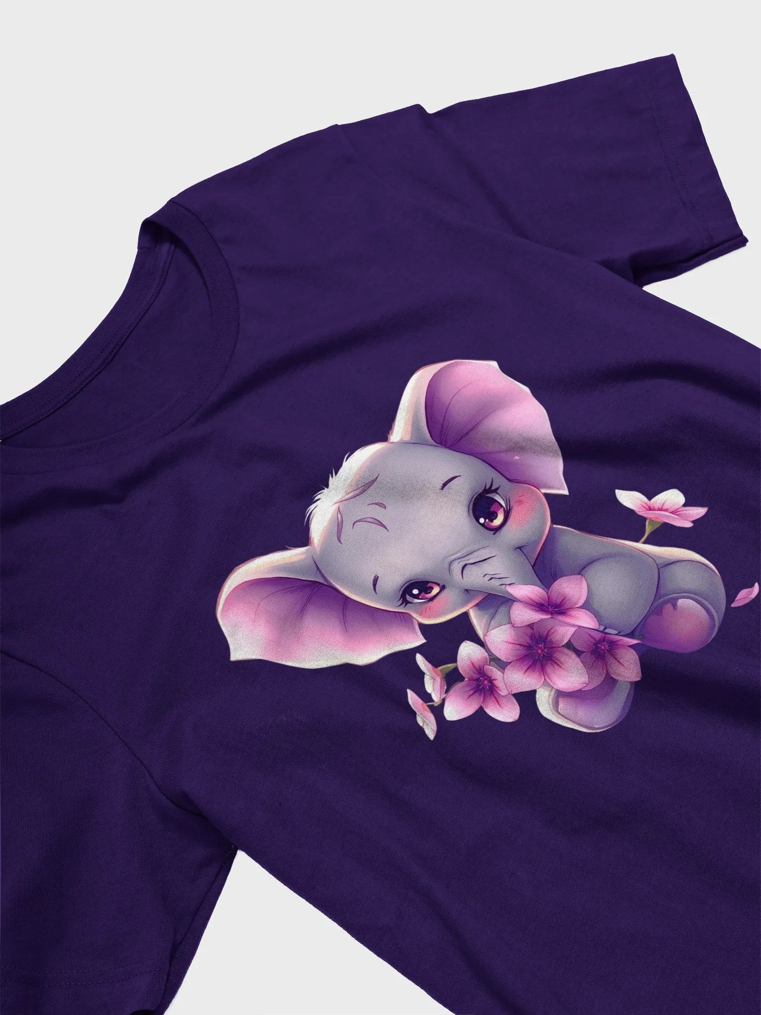 Adorable Baby Elephant with Flowers T-Shirt product image (8)