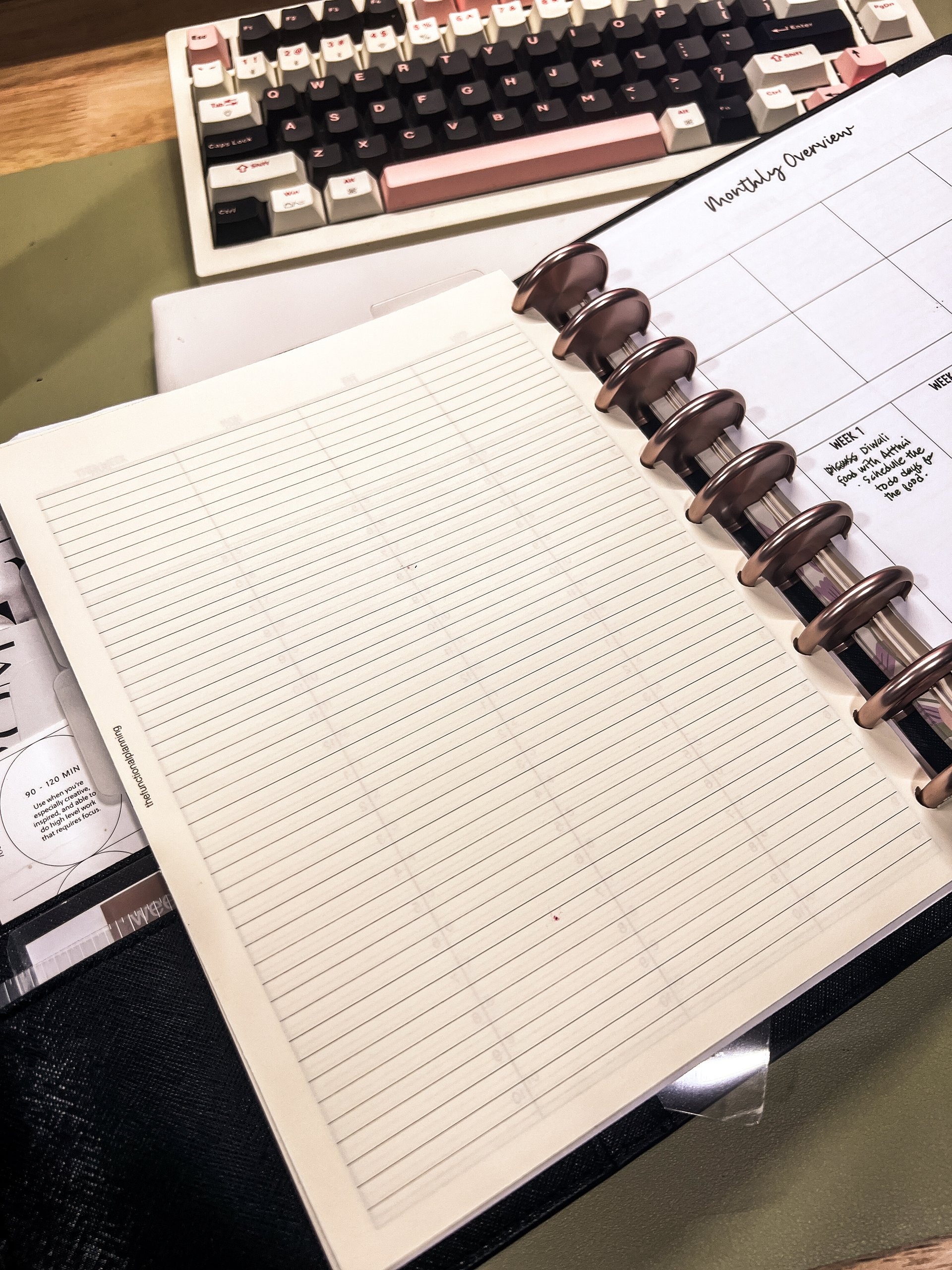 Undated Vertical Weekly Hourly Layout | HP Classic size product image (3)