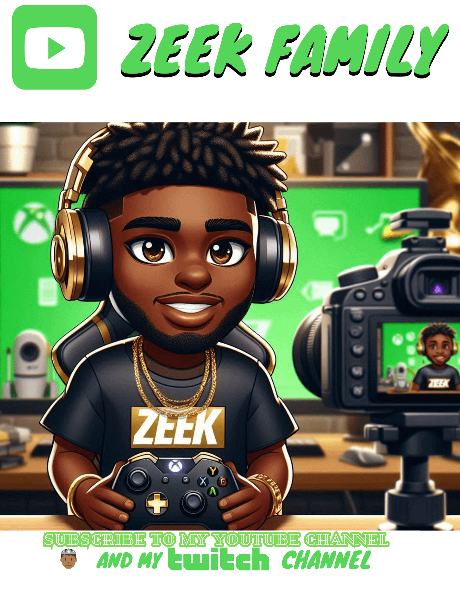 Zeekfamily gaming tee product image (1)