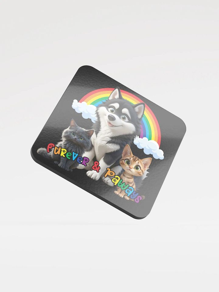 Furever & Paways Glossed Cork Coaster product image (1)
