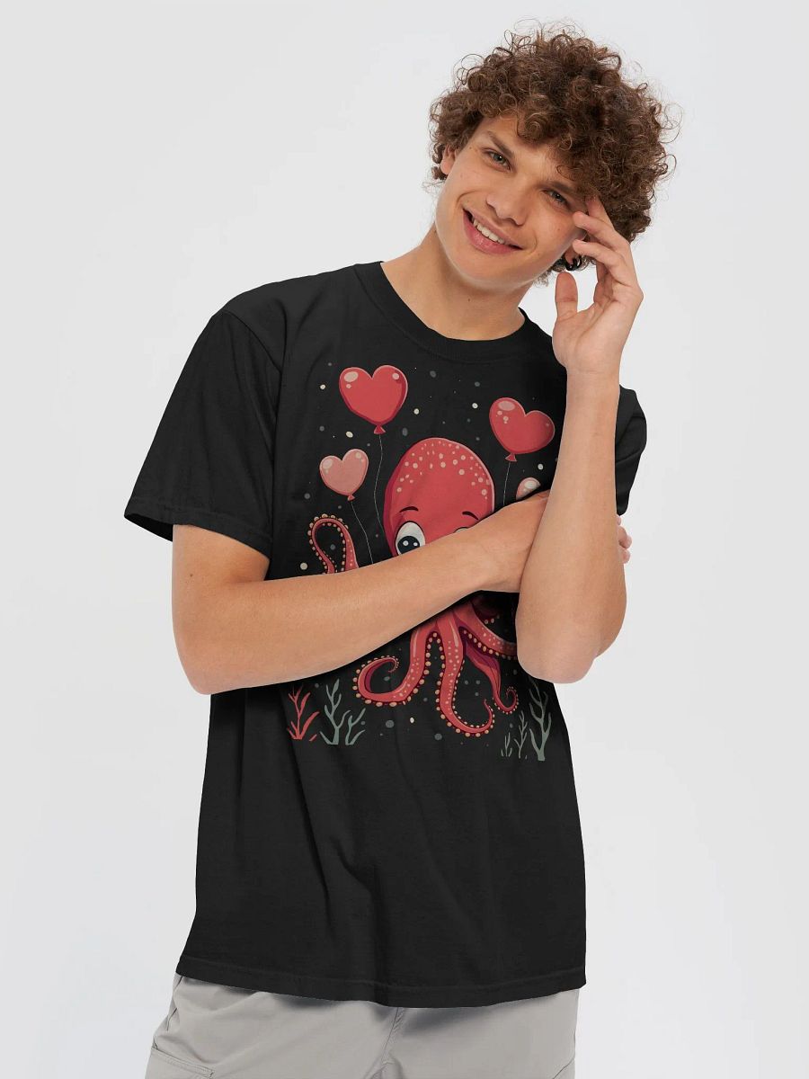 Octopus With Hearts Balloons T-Shirt product image (40)