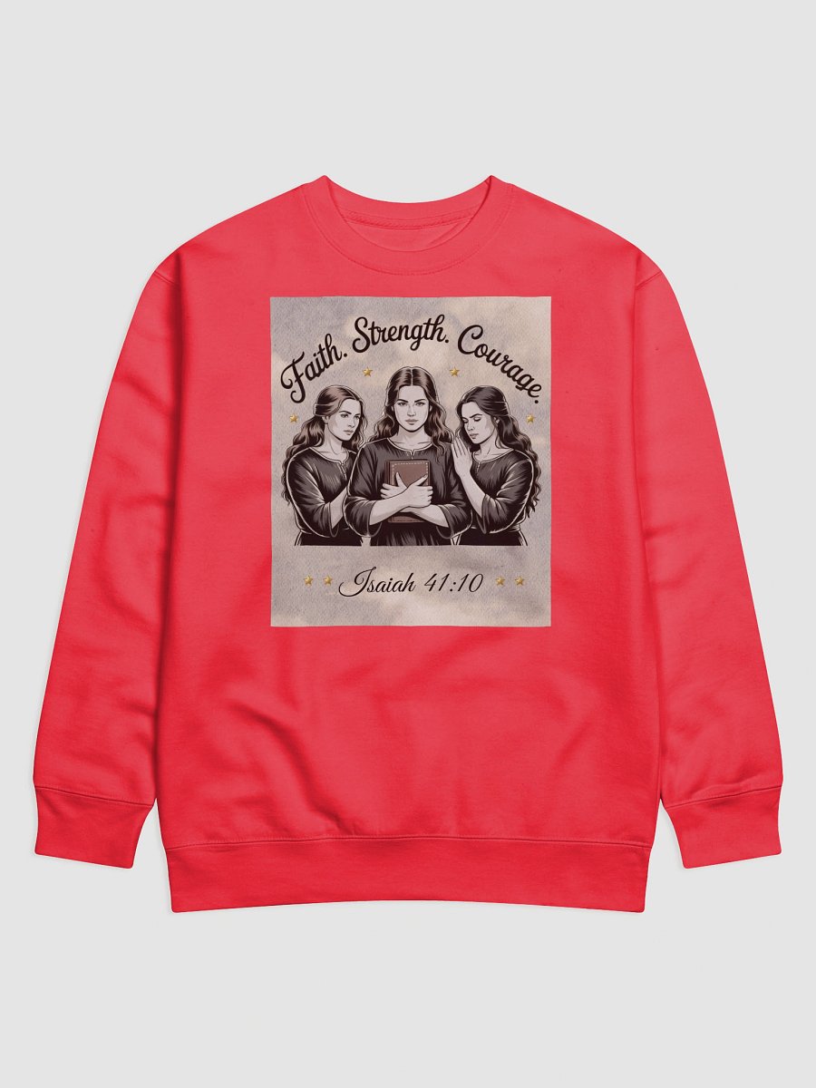 Faith Strength Courage Christian Women's Heritage Sweatshirt product image (17)
