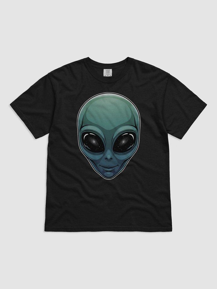 Cosmic Voyager Alien Sticker Tee product image (1)
