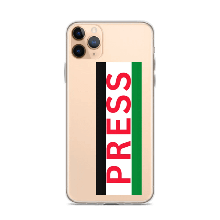 Press Palestine Resistance Flag Clear iPhone Case product image (1)