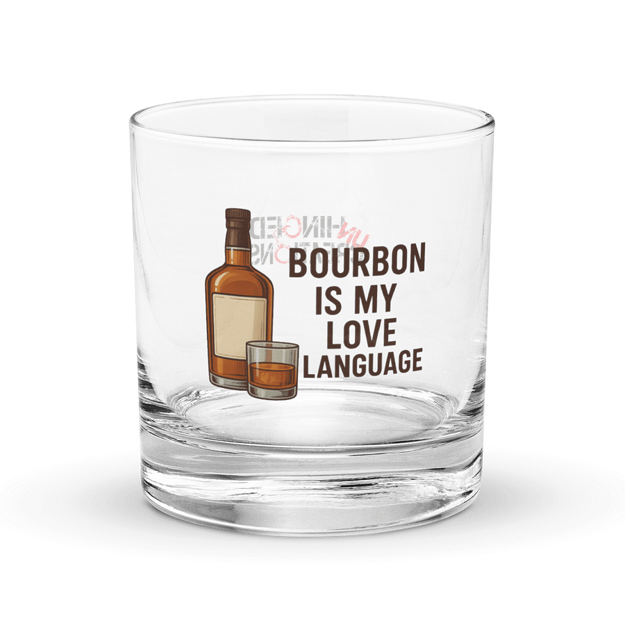 Bourbon is My Love Language Rocks Glass product image (1)
