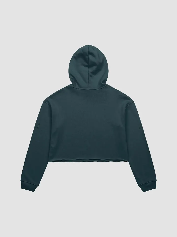 Crop top fleece hoodies Women sleeve logo product image (2)