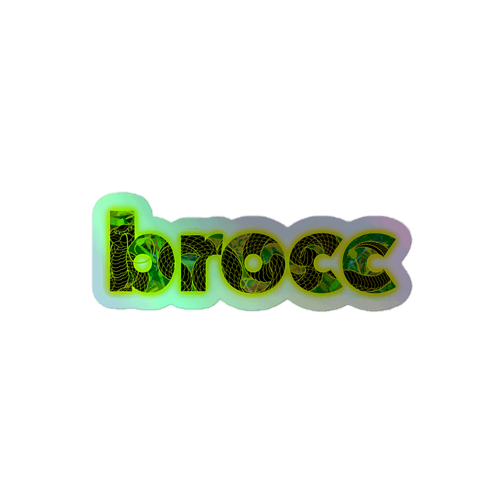 holographic brocc stickers product image (2)