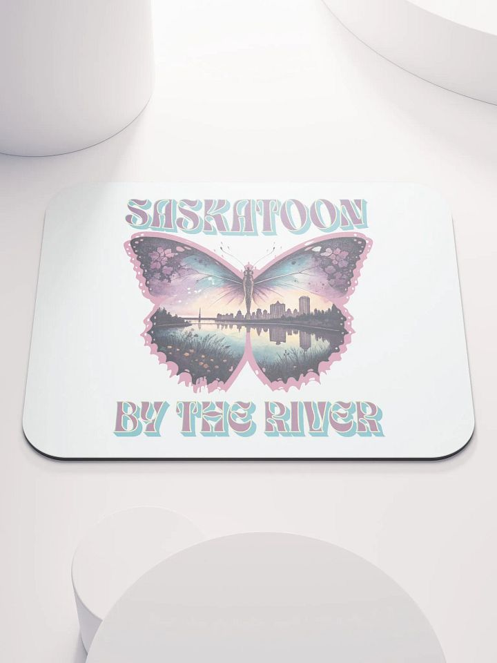 Saskatoon By The River Butterfly Mouse Pad product image (2)