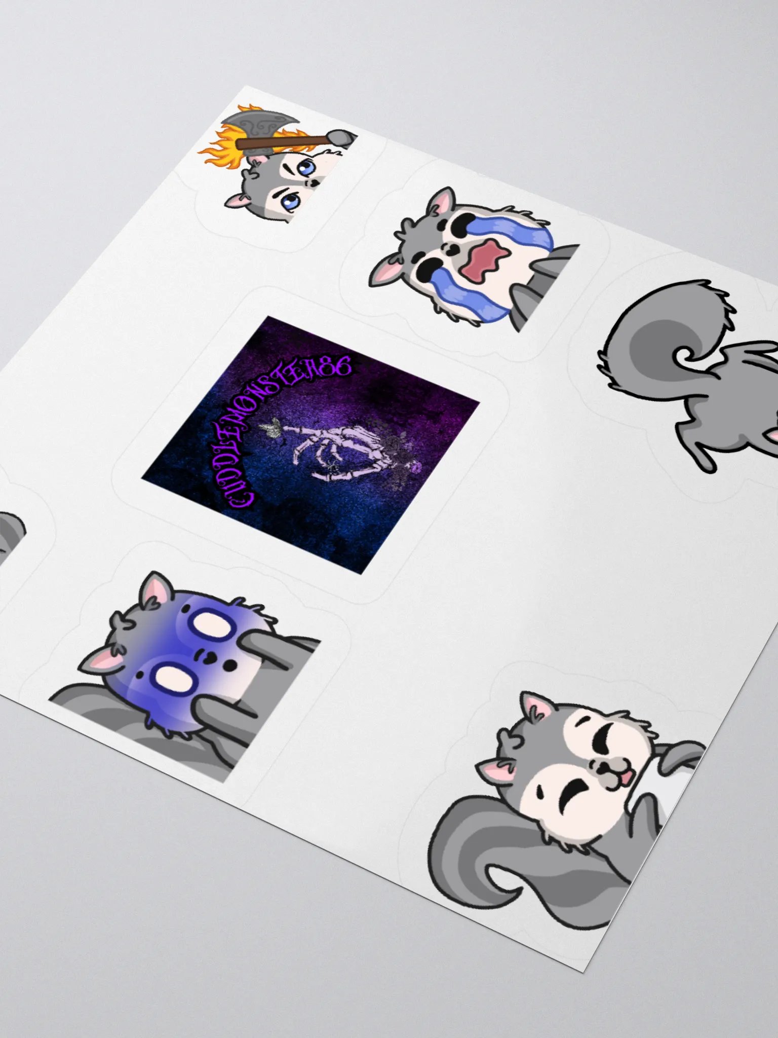 Cuddle Squirrel Kiss Cut Stickers product image (9)