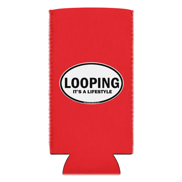 LOOPING-It's A Lifestyle - Red Can Koozie product image (2)