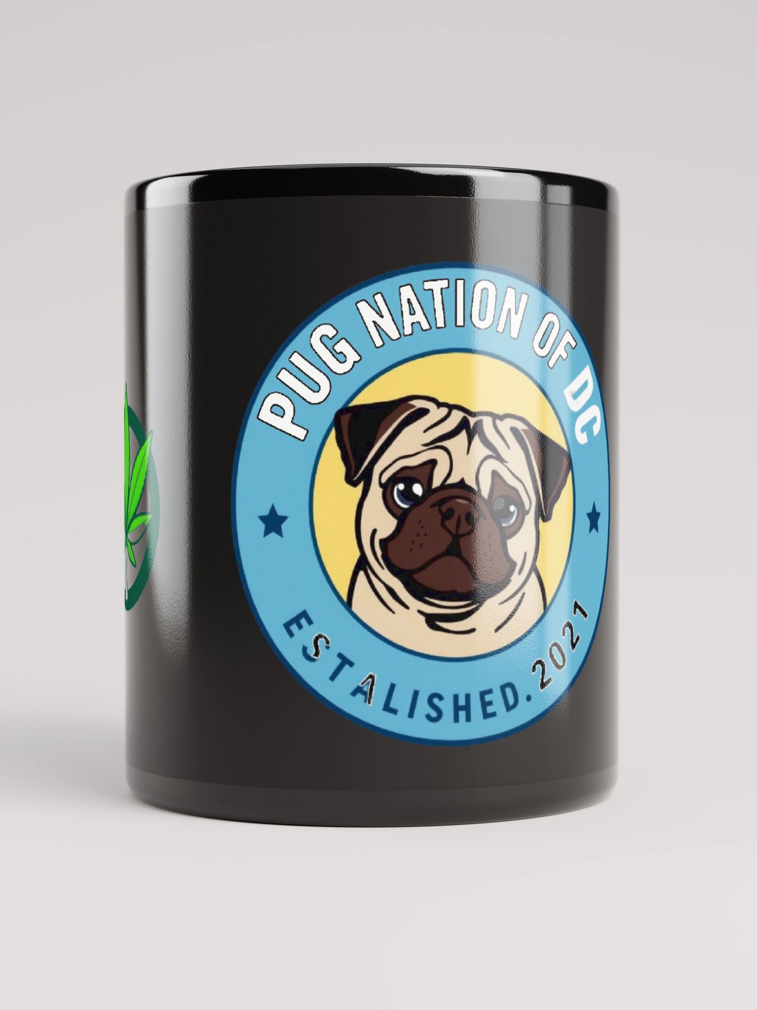 Pug Nation of DC Black Glossy Mug product image (9)
