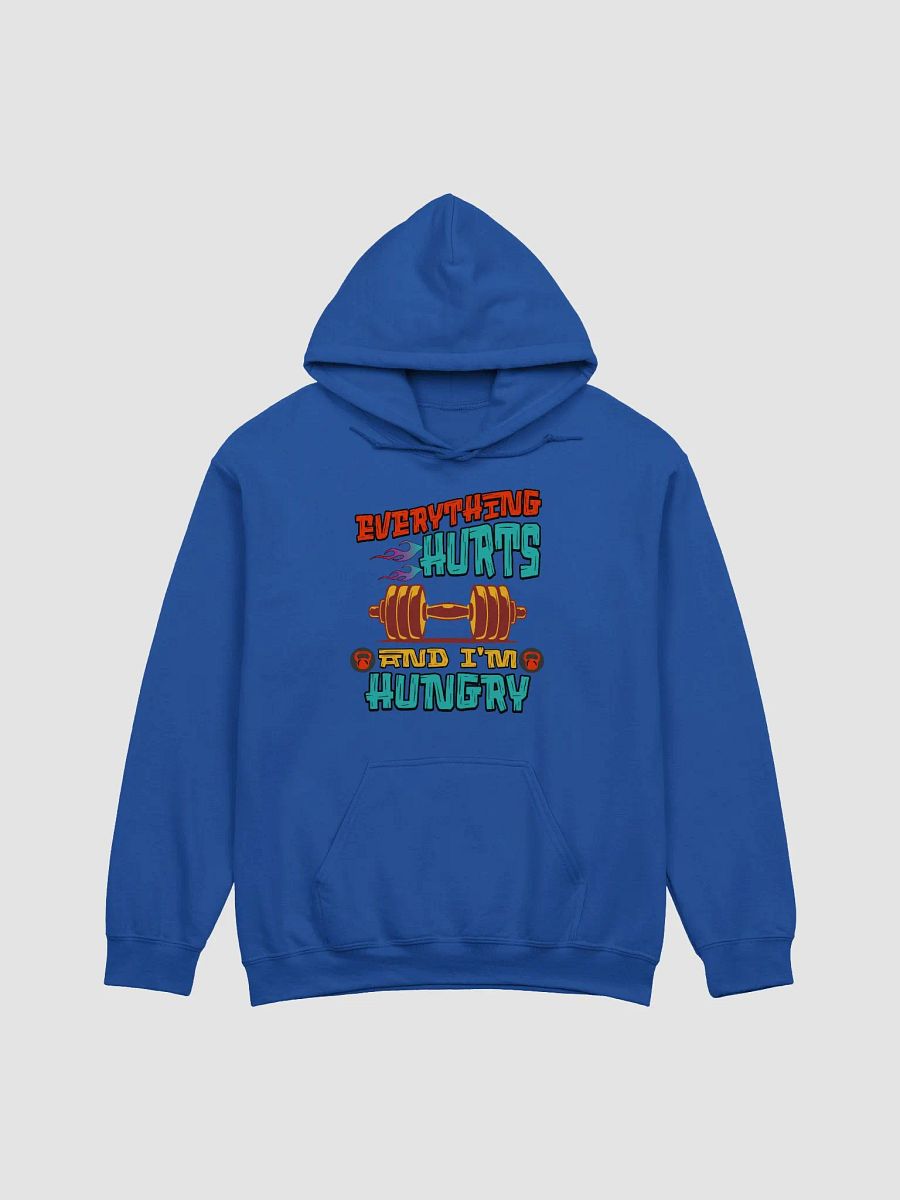 Everything Hurts And Im Hungry Weightlifting Motivational Barbell Hoodie product image (17)