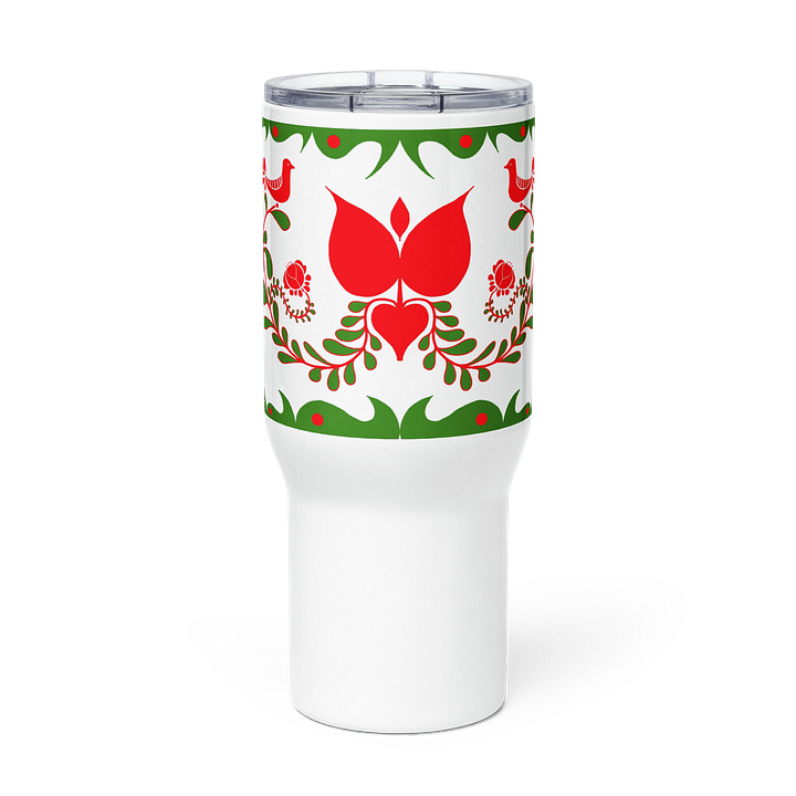 Hungarian Folk Art Floral Symphony Travel Mug product image (3)