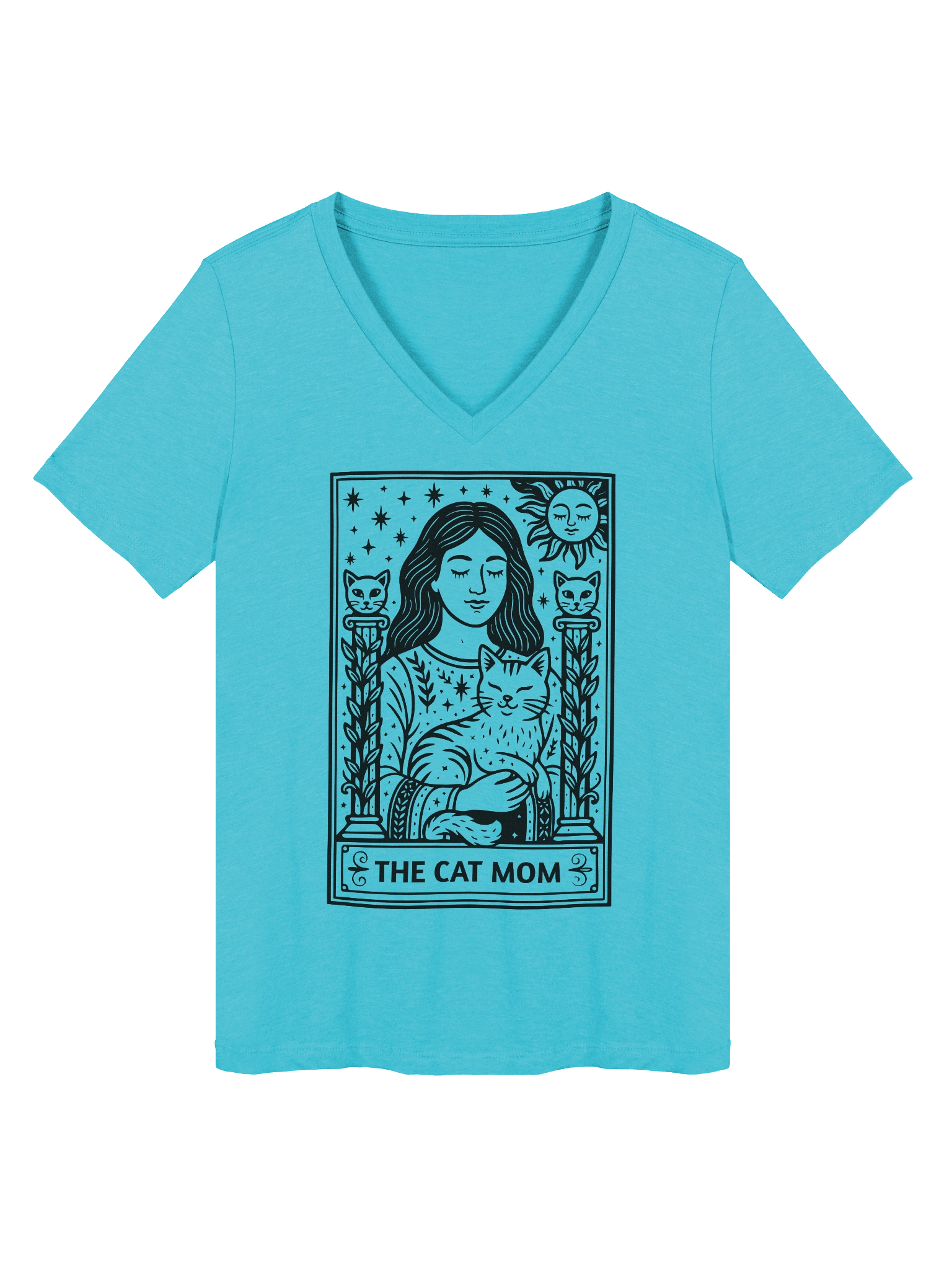 ✨ “V-Neck Cat Mom Tarot Tee” product image (8)