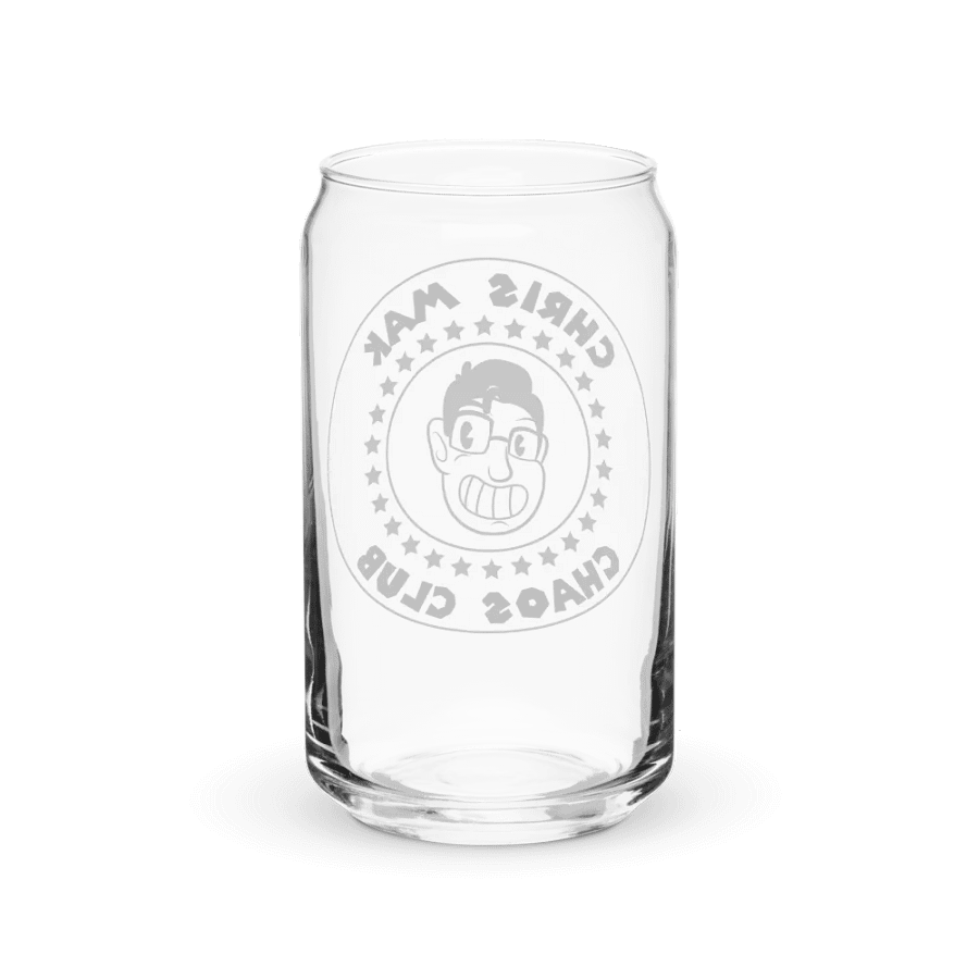 Chaos club glass can cup product image (38)