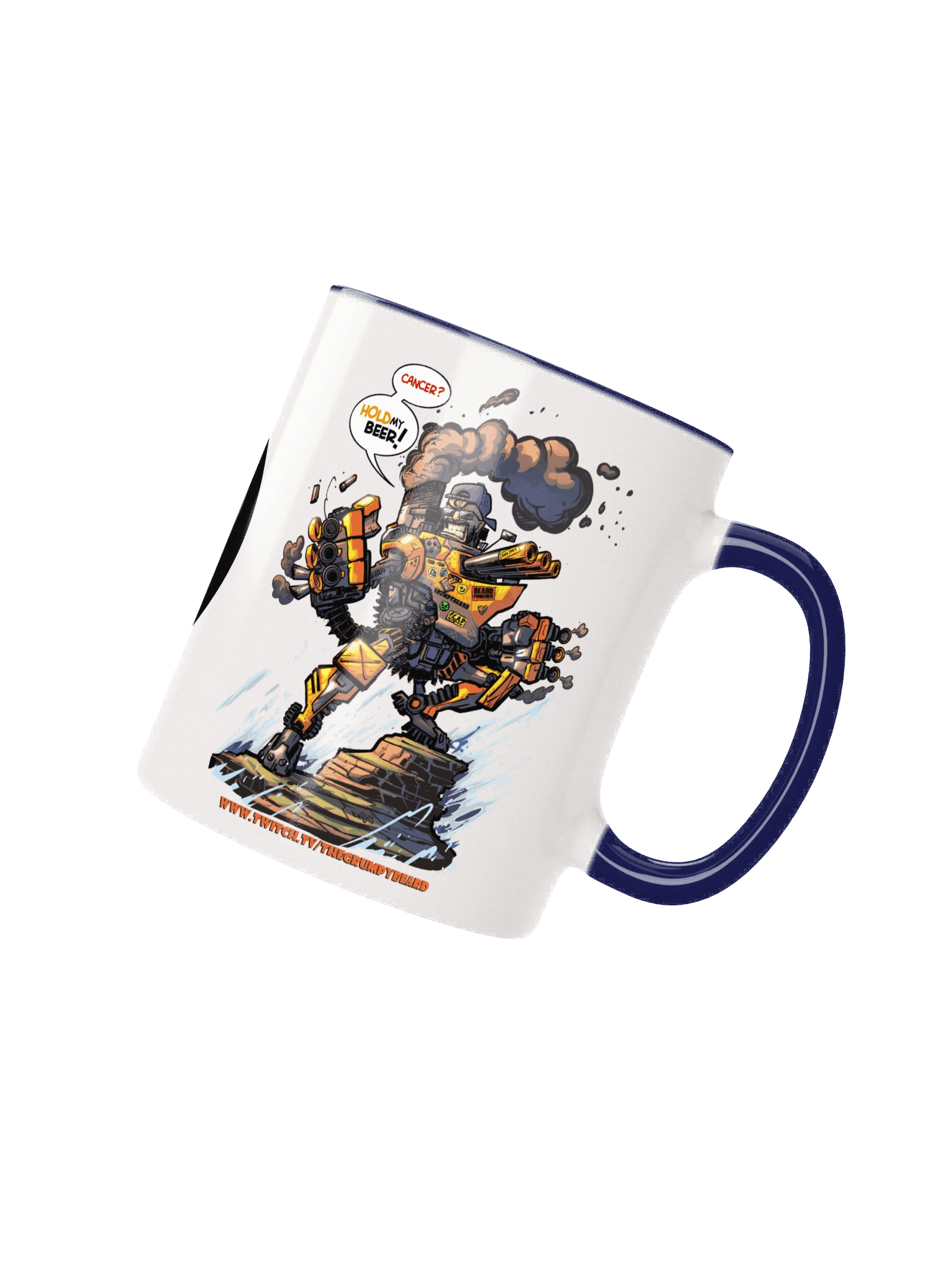 TGB - BattleShipMech "CANCER hold my BEER" Ceramic Mug product image (18)