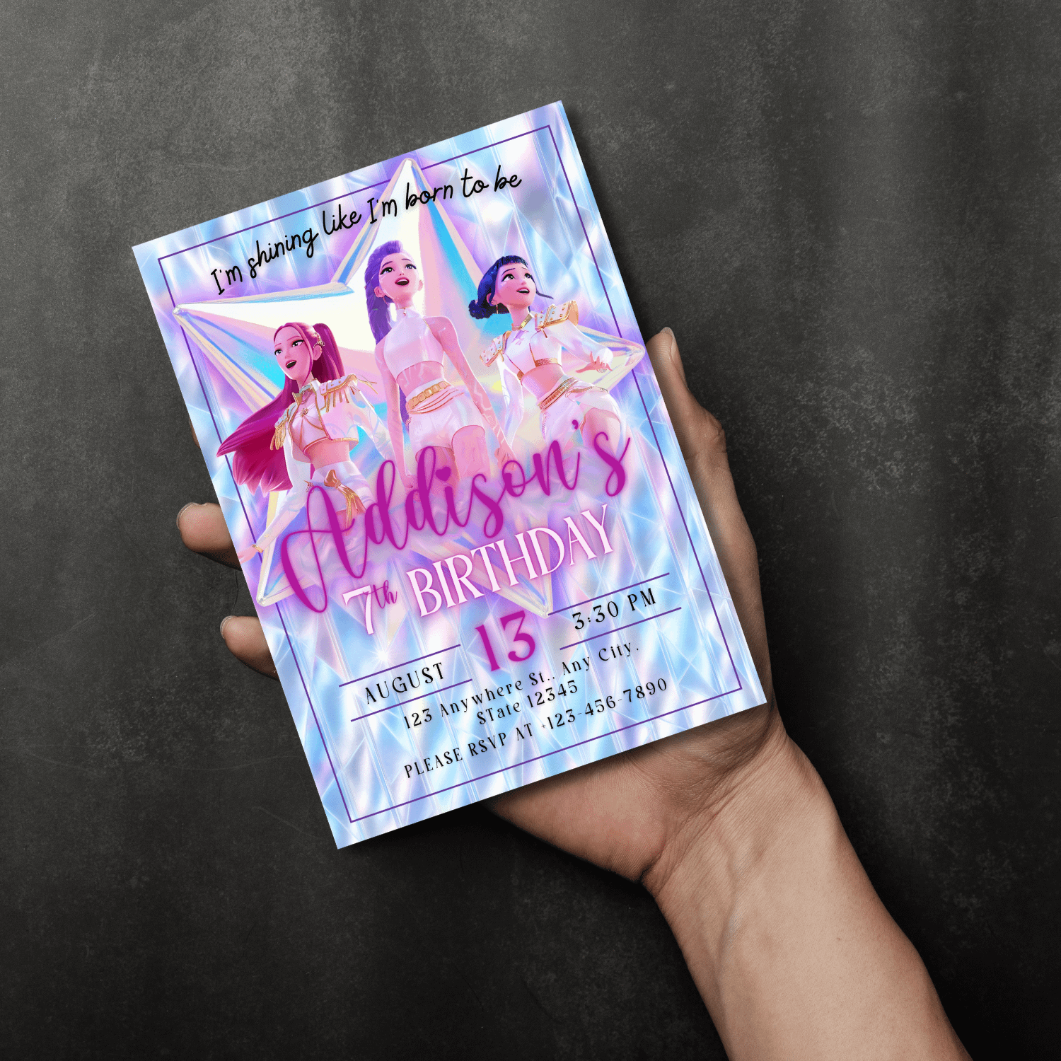 K-Pop Demon Hunters Birthday Invitation – Editable Canva Template product image (7)