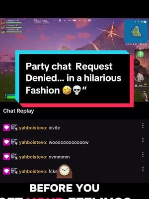 Bro typed ‘invite me’ and she said ‘dang he wanna talk to us’ 😭 like  bruhh imm weeeak 💀💬” Instant squad meltdown 😂🎮 #FortniteChaos #PartyChatComedy #SquadLosesIt