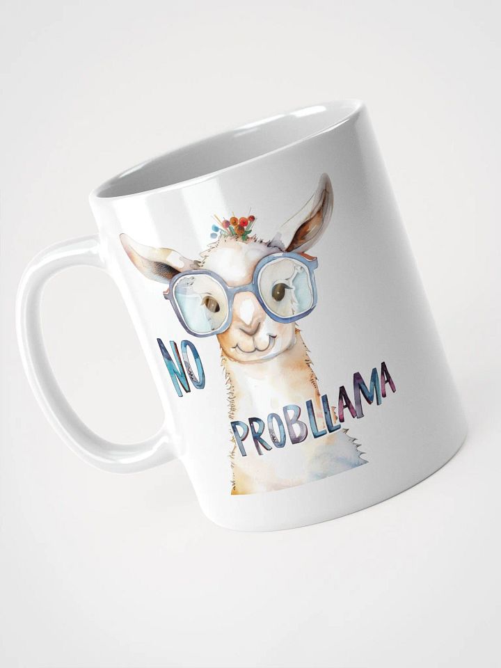 No Probllama White Glossy Mug product image (2)