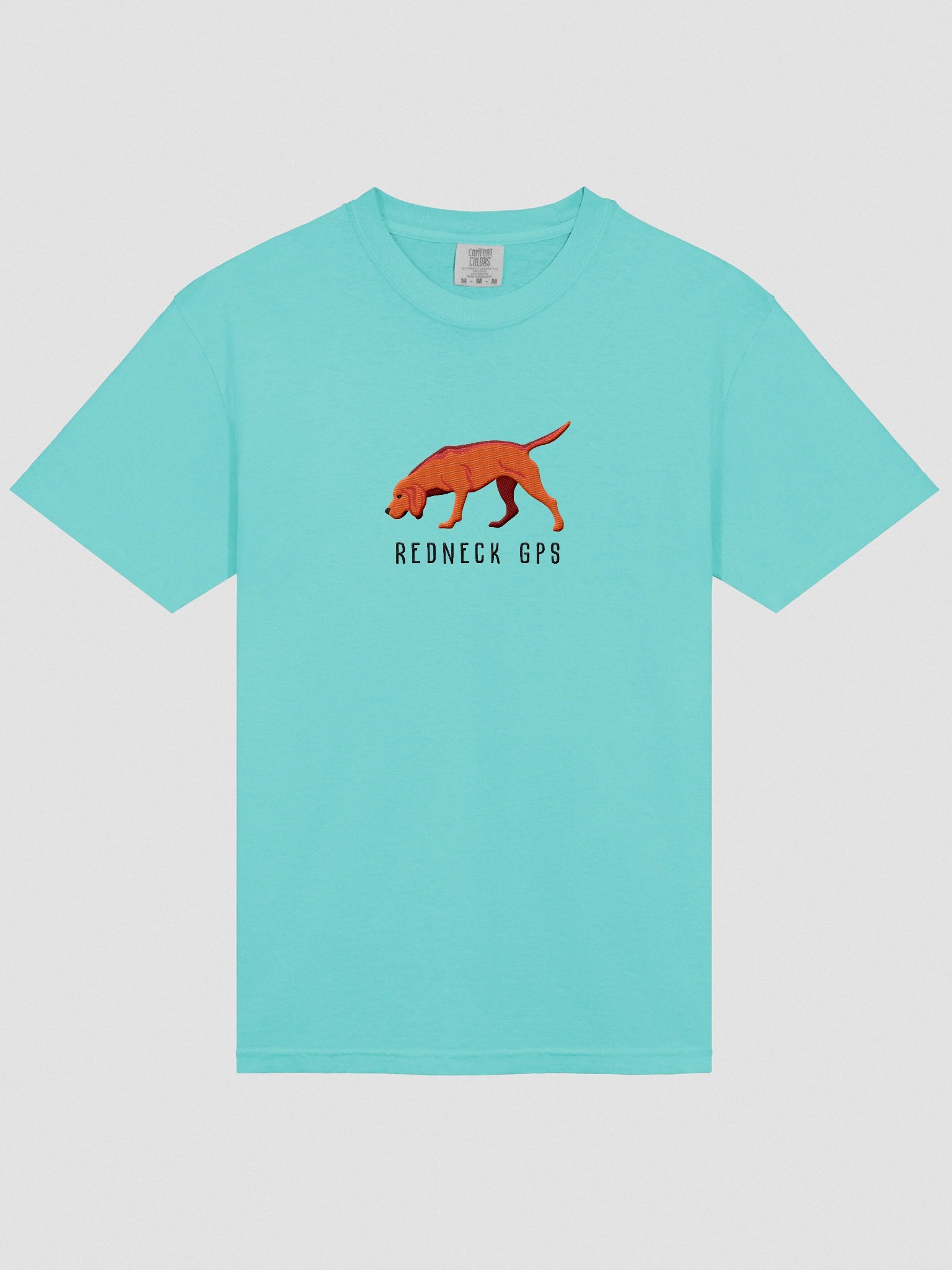 Redneck GPS T-Shirt(Embroidered) of a Redbone Coonhound product image (6)