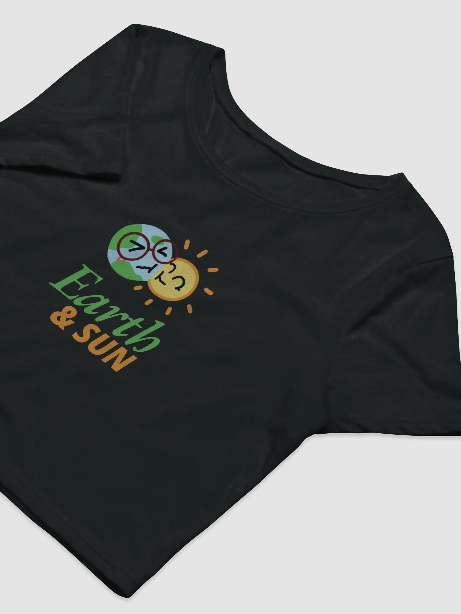 🌏☀️ Rock the Universe with Our Earth & Sun Crop Tee! 🌈💫 product image (13)