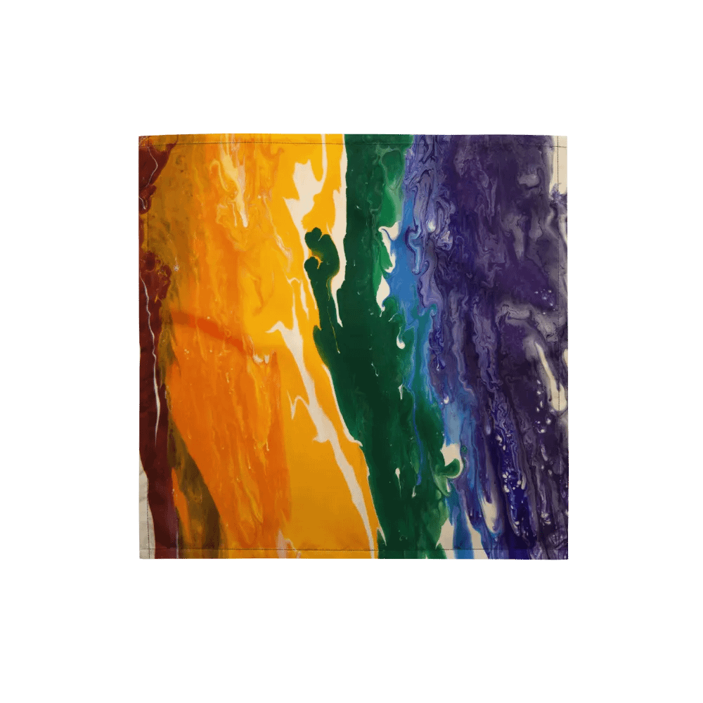 Acrylic Pour Printed Bandana - #21RPF Design product image (1)