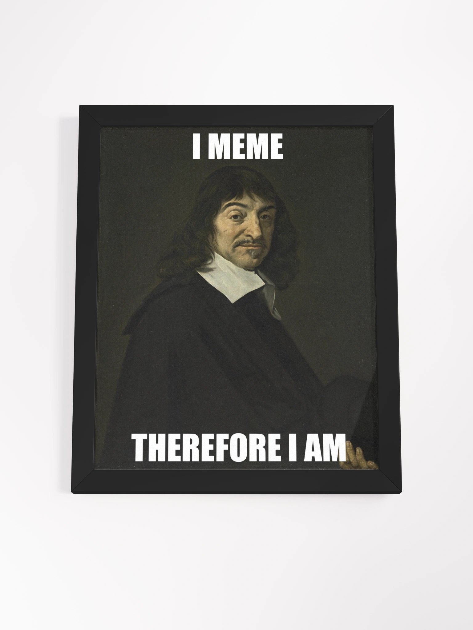 I MEME THEREFORE I AM Meme Philosophy Framed Poster René Destartes product image (4)