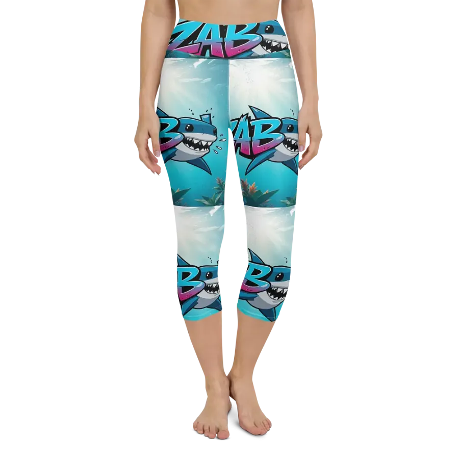 Smiling Shark 90s Yoga Capri Leggings product image (5)