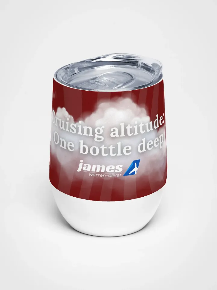 🍷 Cruising Altitude: One Bottle Deep - Traveller’s Wine Tumbler product image (1)