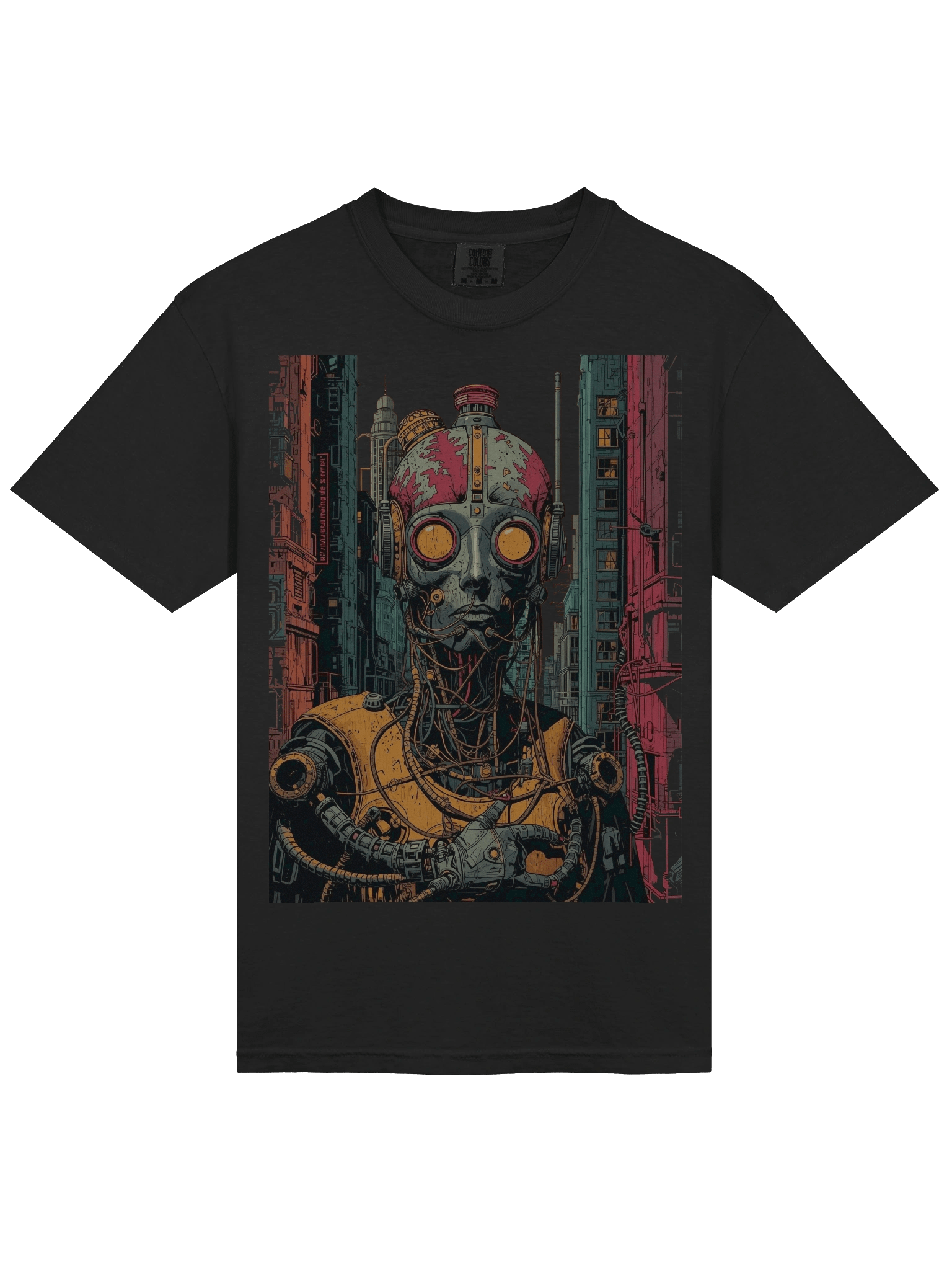 Dystopian Cyborg Punk Heavyweight T-Shirt product image (4)