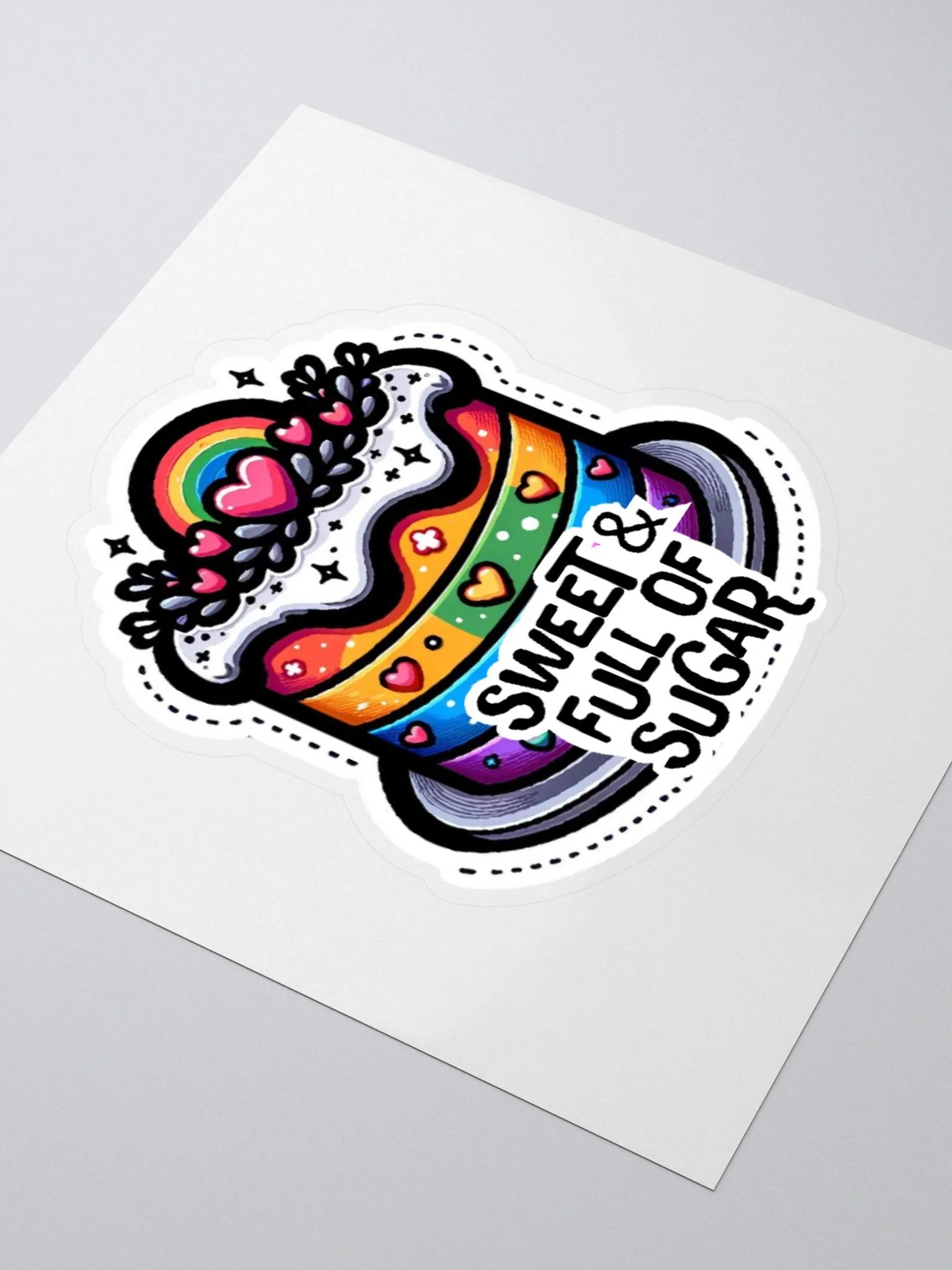 Delish Dessert Delight Sticker-Rainbow Sticker-Many Layers Sticker product image (8)