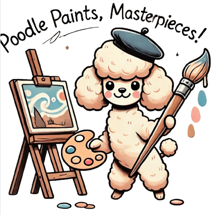 Poodle Paints: Creating Masterpieces with Fluff product image (1)