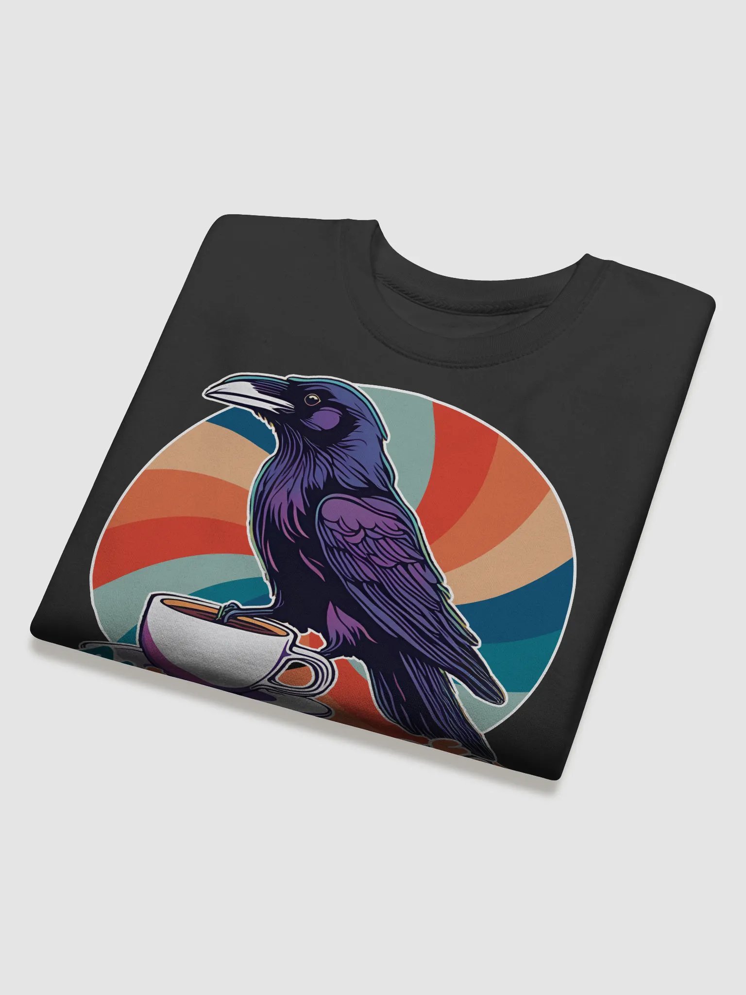 Nevermore Coffe Please! Raven Retro Sweatshirt product image (4)