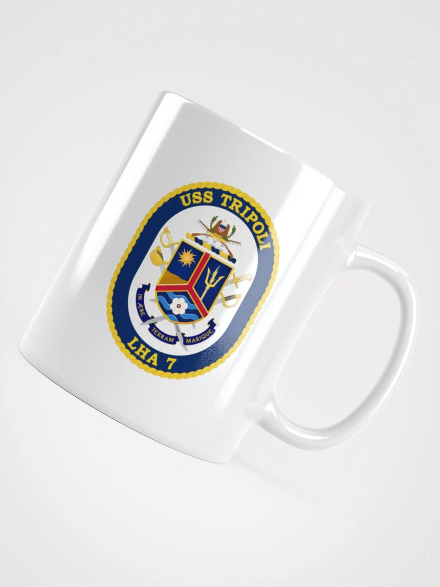USS Tripoli LHA 7 White Coffee Cup product image (4)