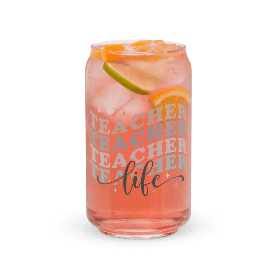 Teacher Life Pastel Can Glass product image (6)