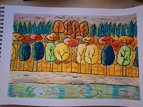 Art from todays stream 

#landscape #painting #gouache #art #trees
