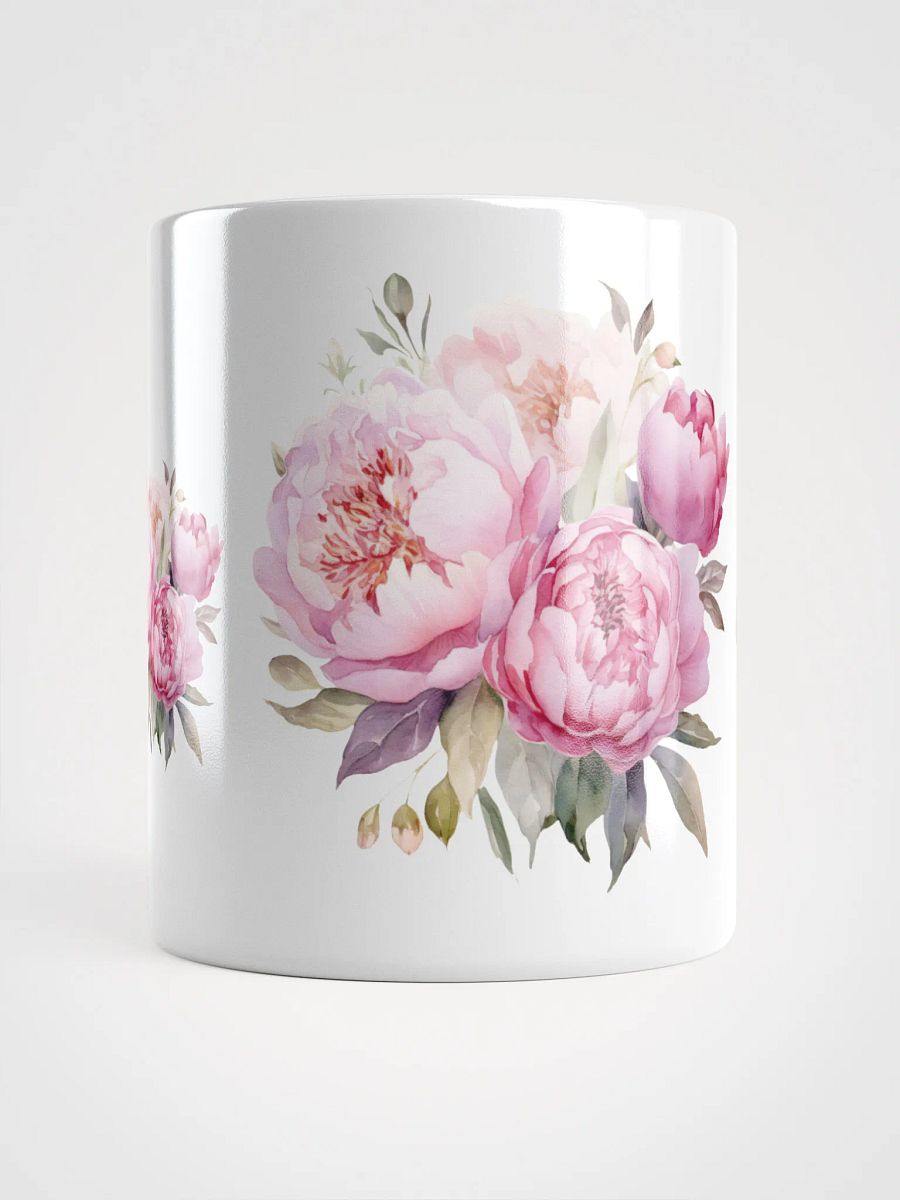 Pink Peonies White Glossy Mug product image (1)
